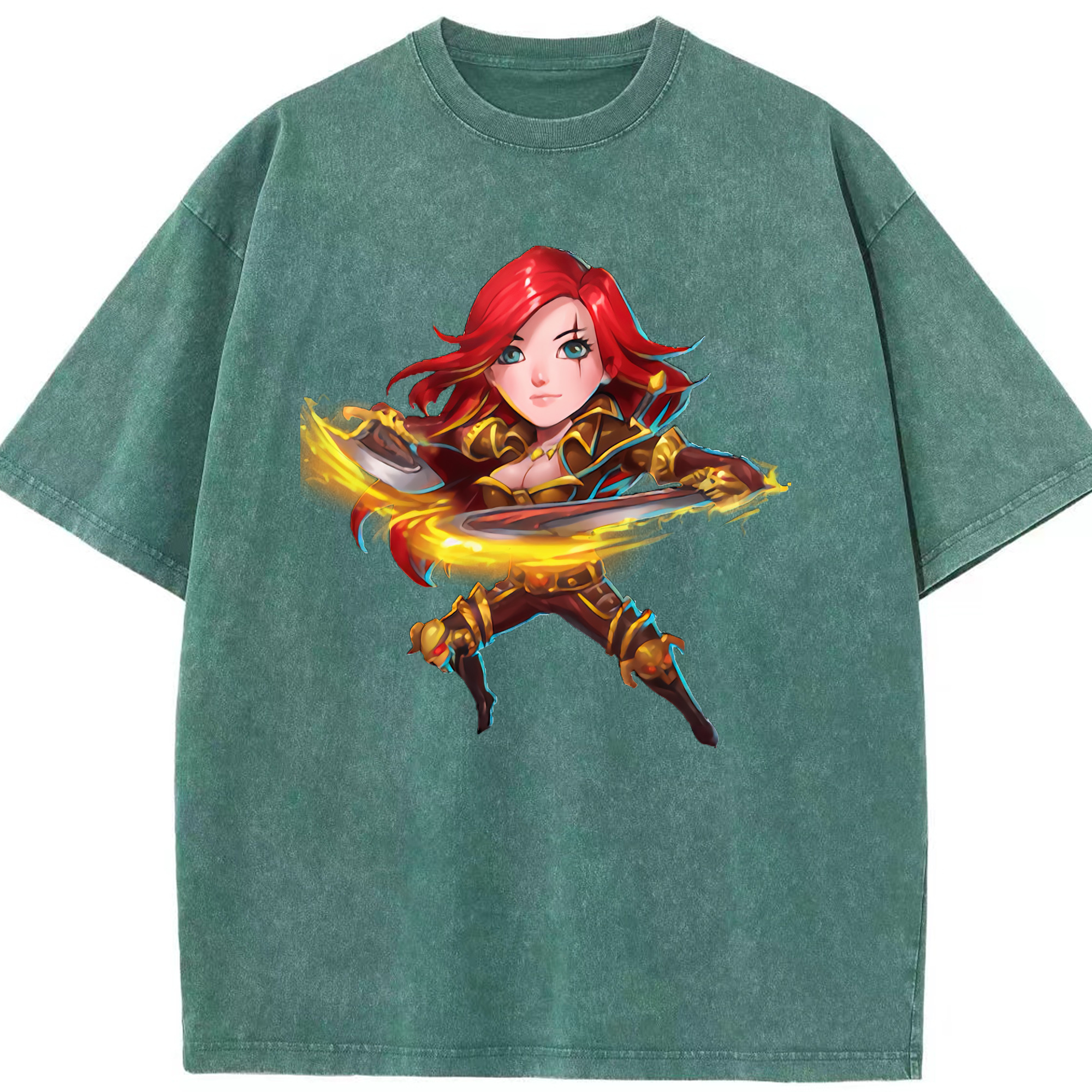 リーグ・オブ・レジェンド League of Legends LOL 綿100% ヴィンテージ風 半袖Tシャツ（フロントプリント）